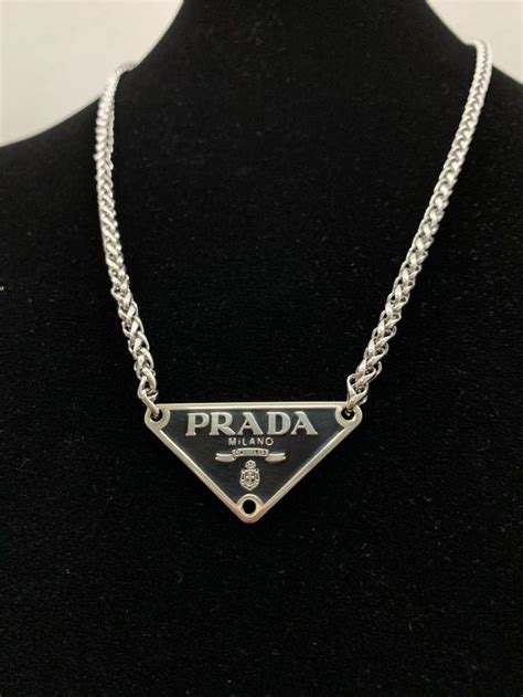 silver Prada necklace